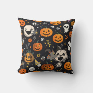 Griezelig & Schattig Jack-O'-Lantern Patroon Premi Kussen