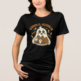 Griezelig Schattig Spookje Tri-Blend Shirt