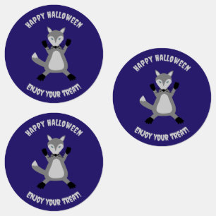 Griezelig Schattige Halloween Wolf Custom Labels