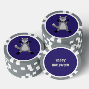 Griezelig Schattige Halloween Wolf Custom Poker Chips