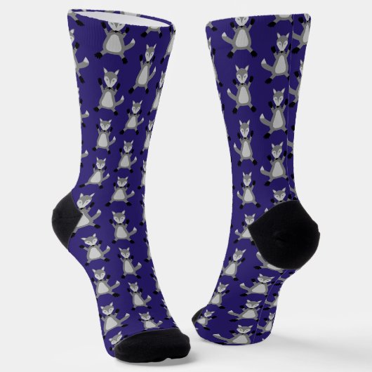 Griezelig Schattige Halloween Wolf Patterned Sokken (Gebogen)
