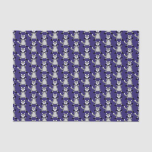Griezelig Schattige Halloween Wolf Patterned Tissuepapier (Voorkant)