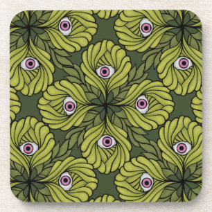 Griezelig Schattige Plant Spring Green Fantasy Art Bier Onderzetter