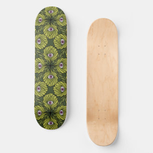 Griezelig Schattige Plant Spring Green Fantasy Art Skateboard