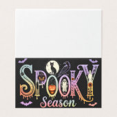 Griezelig Seizoen Iridiserend Halloween Kaart (Buitenkant ongevouwen)