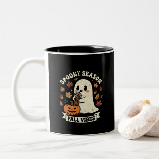 Griezelig Seizoen Knuffel Geest Koffiemok, Hallowe Tweekleurige Koffiemok