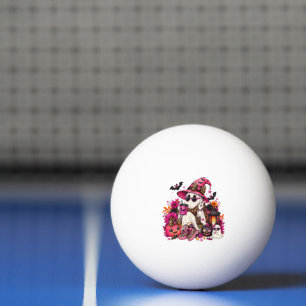 Griezelig Seizoen Lief Geestje in Heksenhoed en Po Pingpongballen