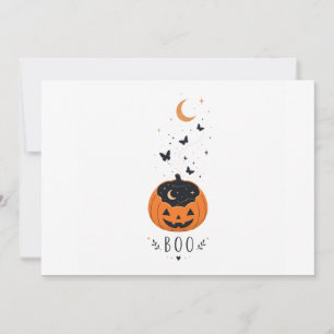 Griezelig Seizoen Pompoen Halloween Ontwerp Kaart