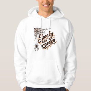 Griezelig Seizoen Spinnenweb Hoek Halloween T-Shir Hoodie