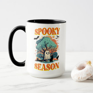 Griezelig Seizoen Spook & Zwarte Kat Halloween Ont Mok