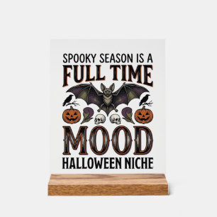 Griezelig Seizoen T-shirt Vintage Gravure Hallowee Acryl Bord