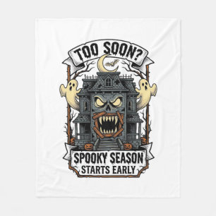 Griezelig Seizoen T-Shirt Vintage Gravure Hallowee Fleece Deken