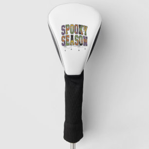 Griezelig Seizoen Vintage Halloween Typografie Ont Golfheadcover