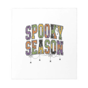 Griezelig Seizoen Vintage Halloween Typografie Ont Notitieblok