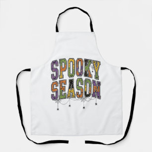 Griezelig Seizoen Vintage Halloween Typografie Ont Schort