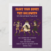 Griezelig Skelet Halloween Uitnodiging (Voorkant)