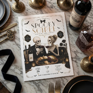Griezelig Soirée Halloween Dinnerparty   Feestdagenkaart