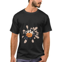 Griezelig Spetterende Halloween Pompoen T-Shirt