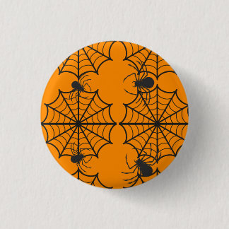 Griezelig Spinnenweb Halloween Ronde Button 3,2 Cm