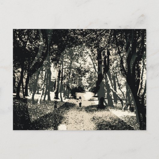 Griezelig spook in het briefkaart van het (Voorkant)