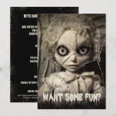 griezelig spookpop halloween party uitnodiging (Voorkant / Achterkant)