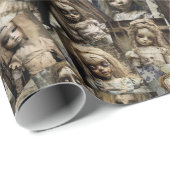 griezelig spookpop spooky halloween cadeaupapier (Rol Hoek)