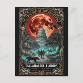 Griezelig Tallahassee, Florida Vintage Horror Reiz Briefkaart