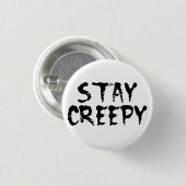 Griezelig verblijf! ronde button 3,2 cm (Voorkant /achterkant)