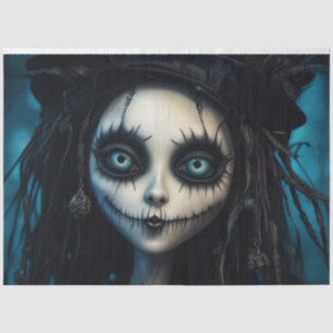 Griezelig Voodoo Doll Vrouw Decoupage Papier