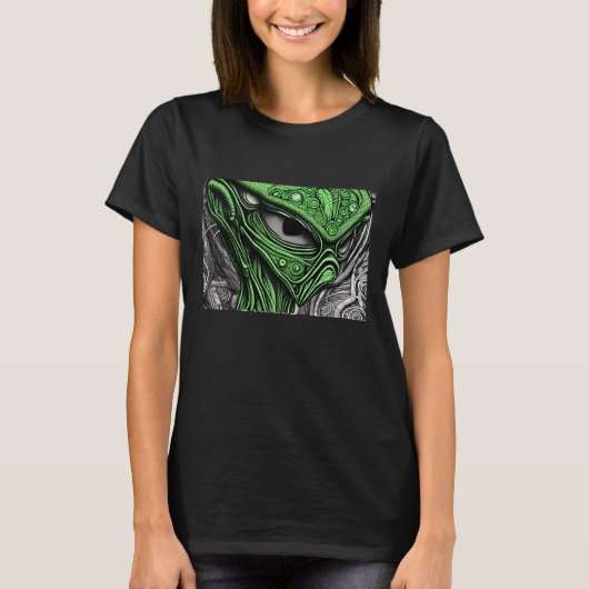 Griezelige Abstracte Alien T-shirt (Voorkant)