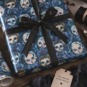 Griezelige Behekste Poppen Gotische Halloween Cadeaupapier