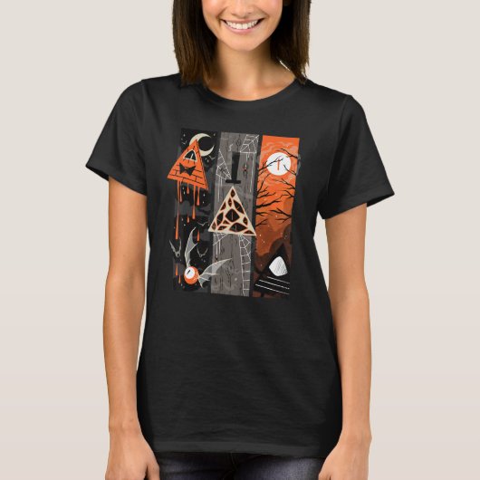 Griezelige Billl Driehoek Vintage Kostuum T-shirt (Voorkant)