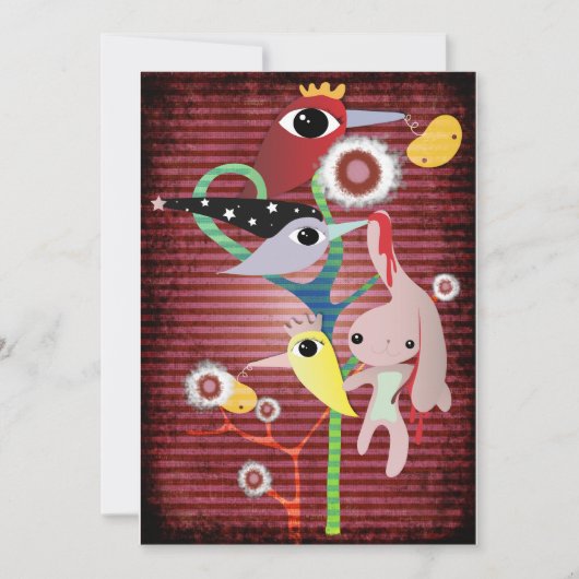 Griezelige bloed halloween terreur dood konijn uit kaart (Voorkant)