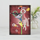 Griezelige bloed halloween terreur dood konijn uit kaart (Staand voorkant)