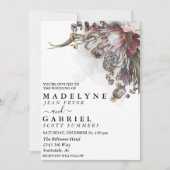 Griezelige Bloemige Halloween Goth Herfst Bruiloft Kaart (Voorkant)