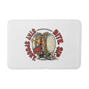 Griezelige Burger T-shirt Vintage Gravure Hallowee Badmat