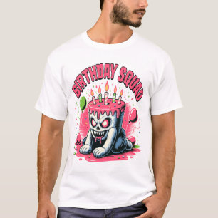 Griezelige Cake Schedel Verjaardagsploeg T-shirt