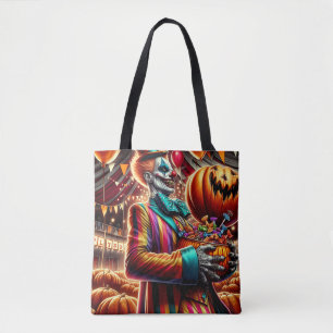 Griezelige Carnaval Clown Zombie Halloween Draagtas