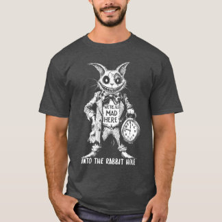 Griezelige Cheshire Cat in Wonderland Gotische Fan T-shirt