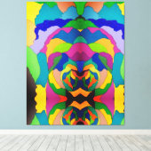 Griezelige clown canvas afdruk (Insitu (Houten vloer))