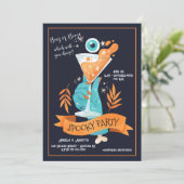 Griezelige Cocktailparty Uitnodiging (Staand voorkant)