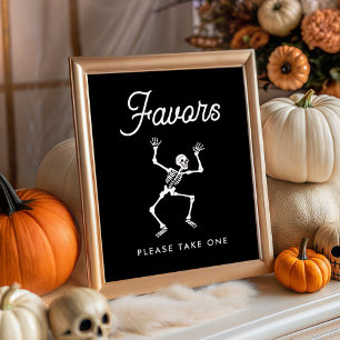 Griezelige Dansende Skelet Baby Borrel Favorieten Poster