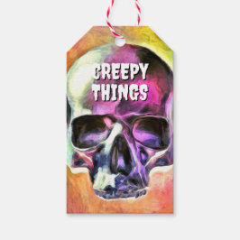 Griezelige dingen. cadeaulabel