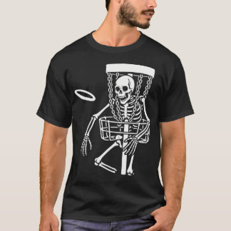Griezelige Discgolf Skelet Halloween Discgolf T-shirt