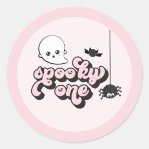 Griezelige Eén Halloween 1e Verjaardag Ronde Sticker
