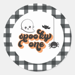 Griezelige Eén Halloween 1e Verjaardag Ronde Sticker