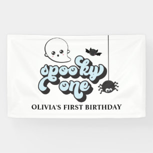Griezelige Eén Halloween 1e Verjaardag Spandoek