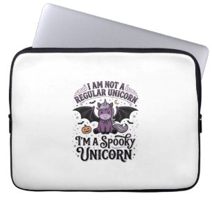 Griezelige Eenhoorn Halloween Vintage Gravure Shir Laptop Sleeve