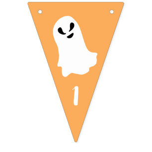 Griezelige Eerste Verjaardag Halloween Oranje Vlaggetjes