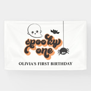 Griezelige eerste verjaardag Halloween Spandoek